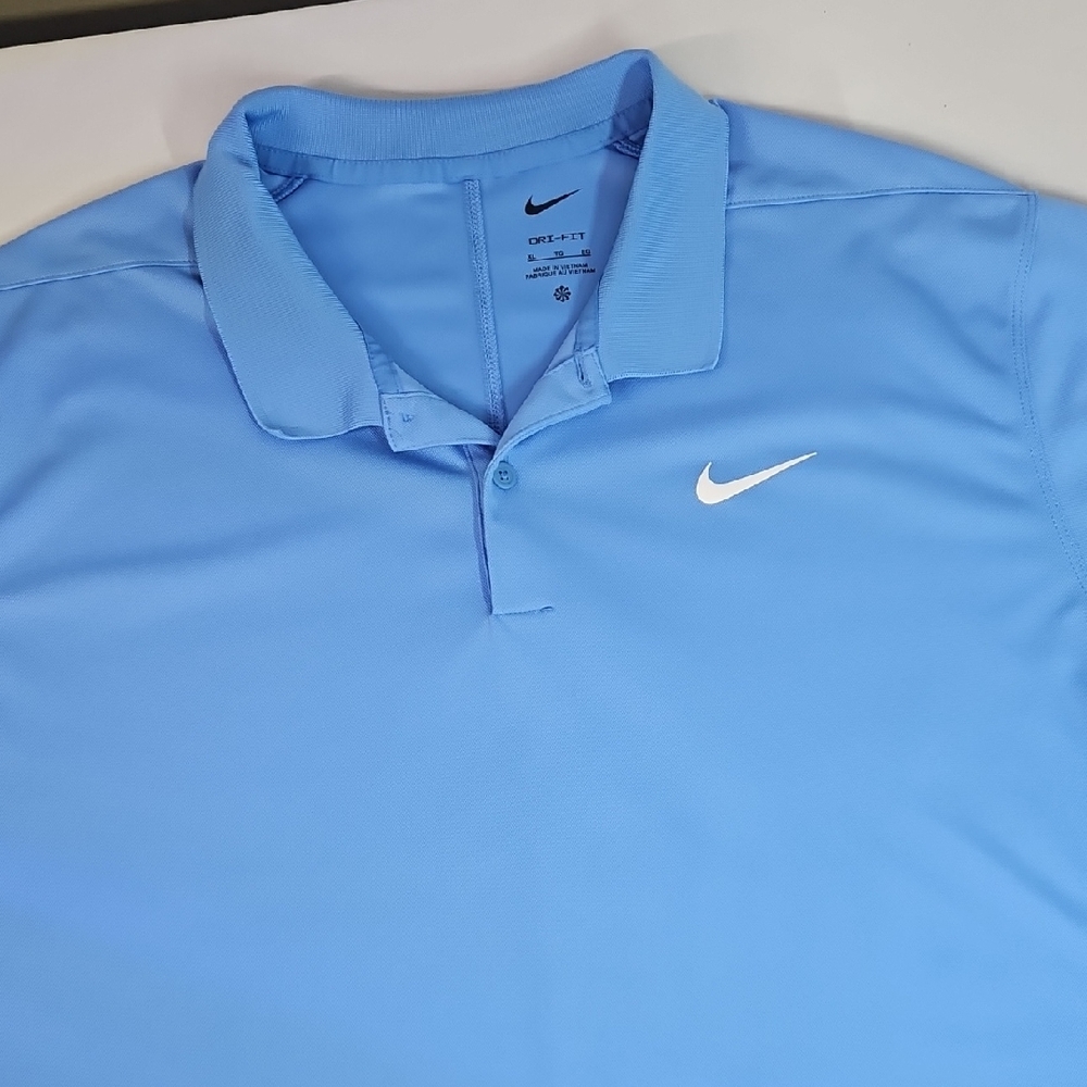 Nike Men's Light Blue Polo Shirt